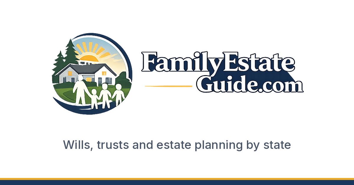 Family Estate Guide logo: wills, trusts and estate planning by state